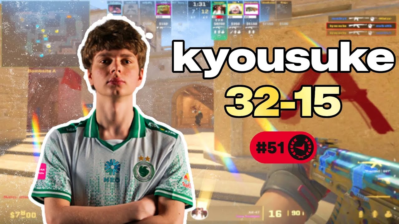 💥 KYOUSUKE 32-15 POV: FACEIT DOMINATION (Mirage) | 3841 ELO