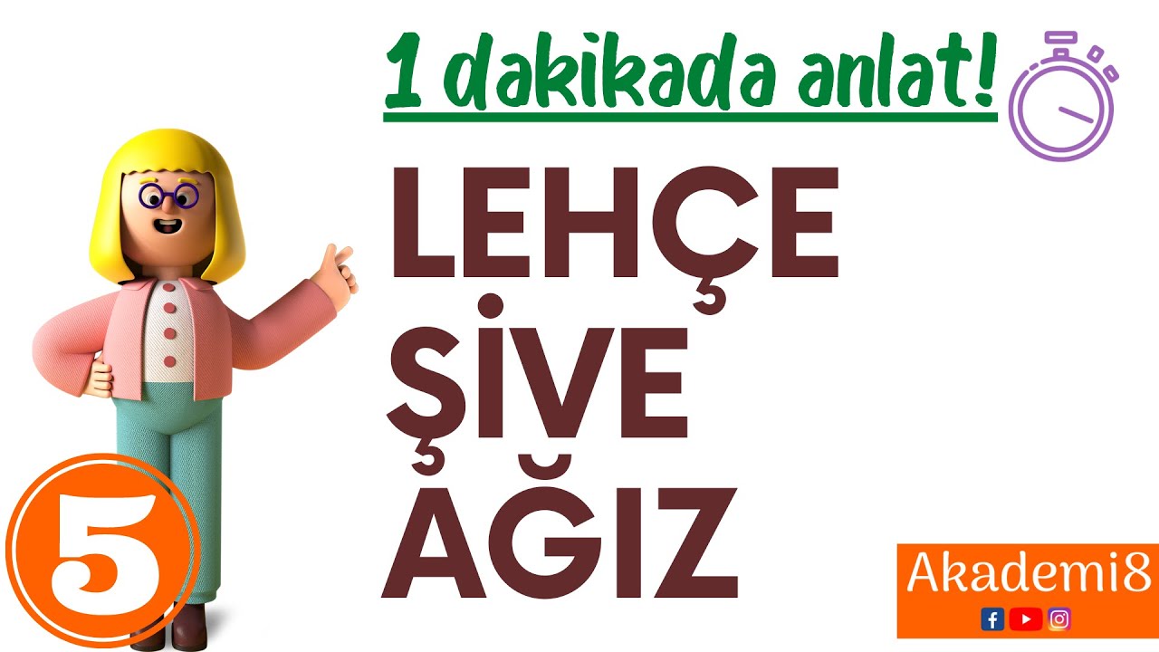 (5) 1 dakikada anlat! / Leh&ccedil;e - Şive - Ağız