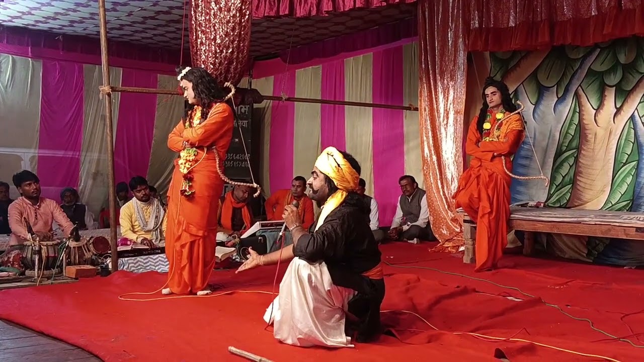 केवट और राम जी के बीच छिड़ गया सम्वाद इन्दरपुरा रामलीला महोत्सव 8127935483 
