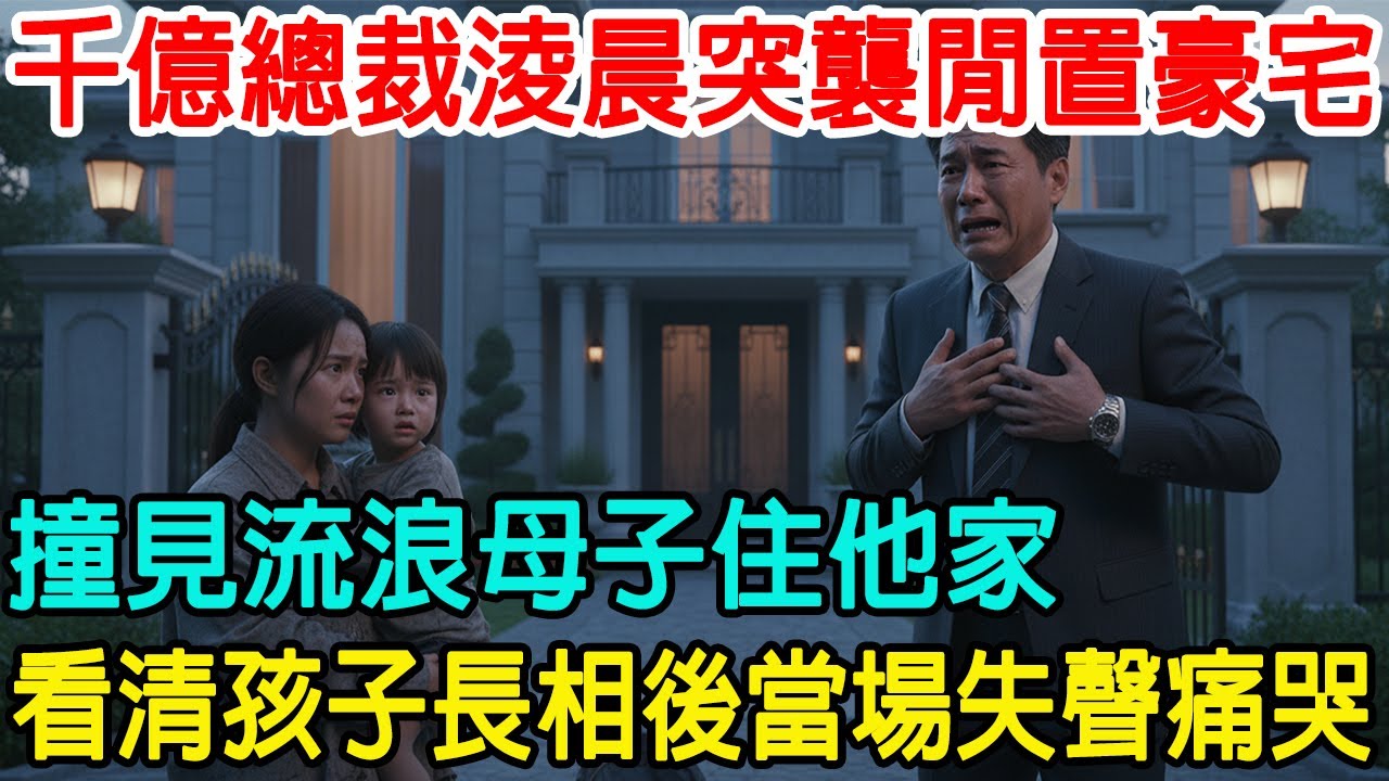 千億總裁淩晨突襲閒置豪宅，撞見流浪母子住他家，看清孩子長相後當場失聲痛哭！#情感共鸣 #情感故事 #感人壹幕 #感人故事 #青瓷故事屋