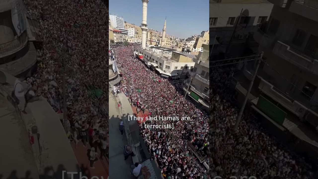 Mass protests for Palestine have erupted in Amman, Jordan.