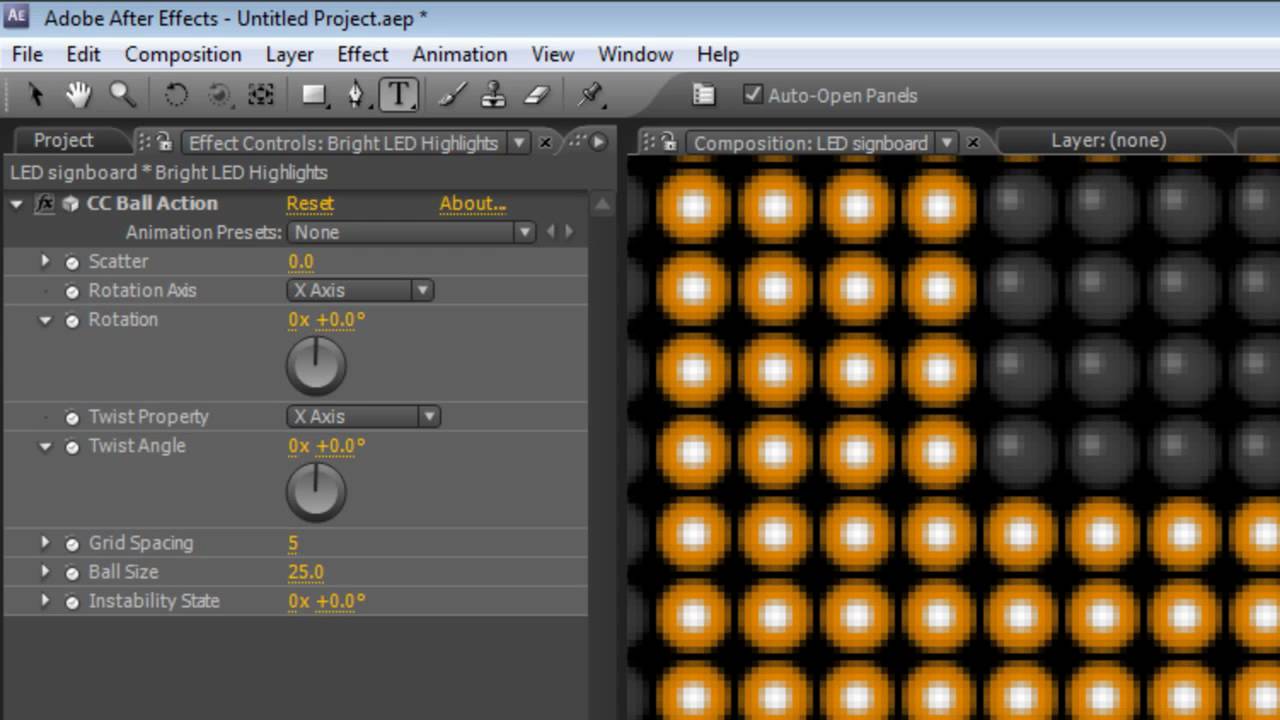 After Effects Tutorial - LED signboard