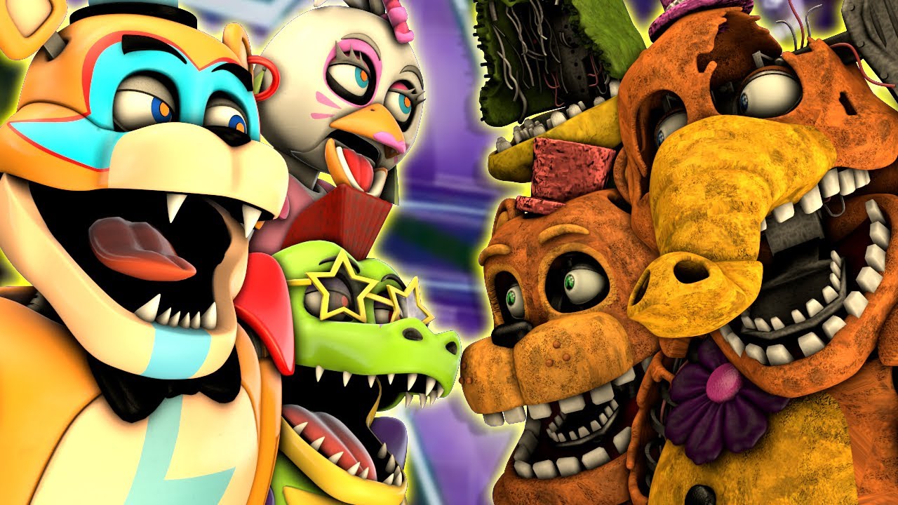 [SFM FNAF] Glamrock vs Withered Melodies