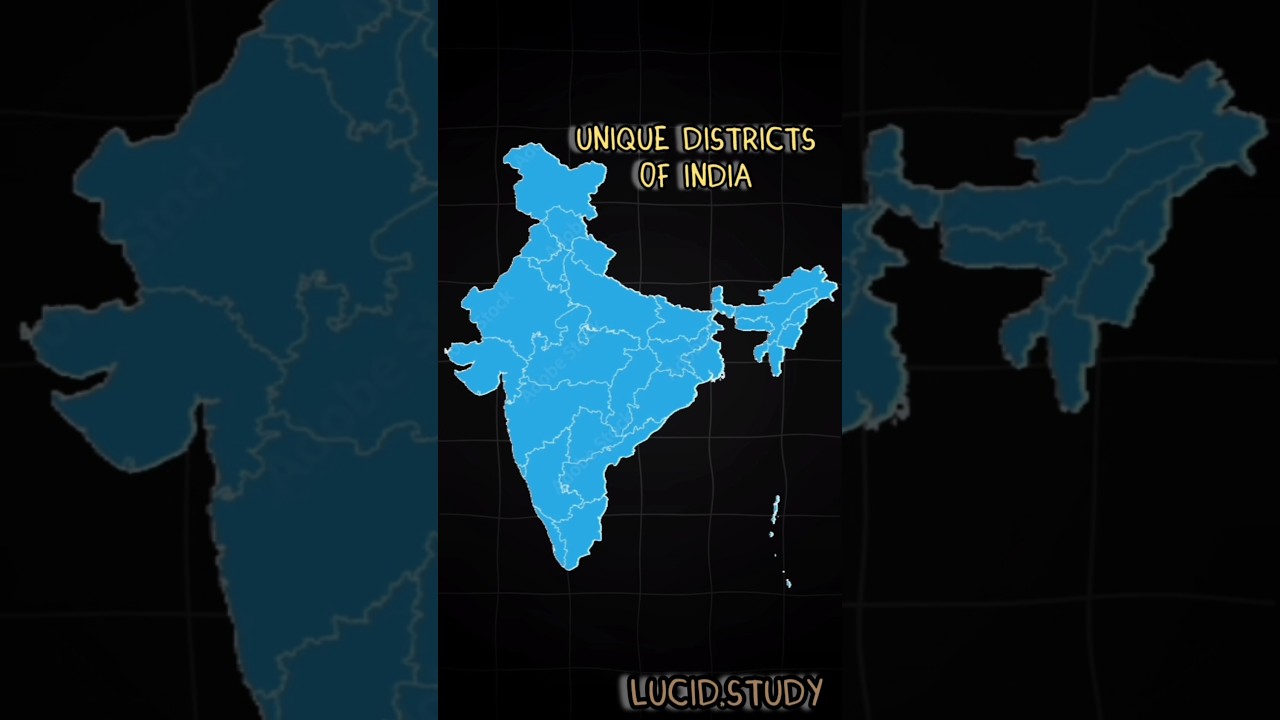 Unique Districts Of India #uniqueindia #gk #mumbai #thane #alirajpur #kutch #cse #goa #up #kottayam