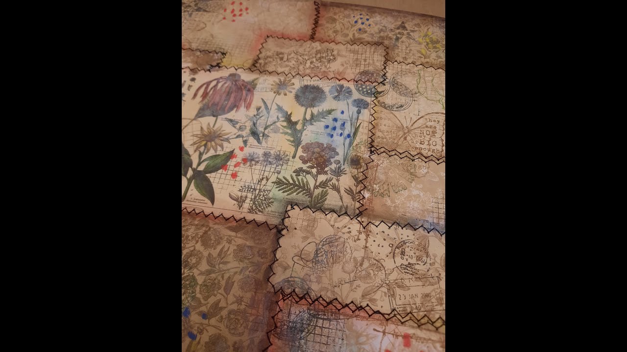 TUTO MASTERBOARD avec Designpad Vintage Botanical de chez Action #scrapbooking #action  #moodboard