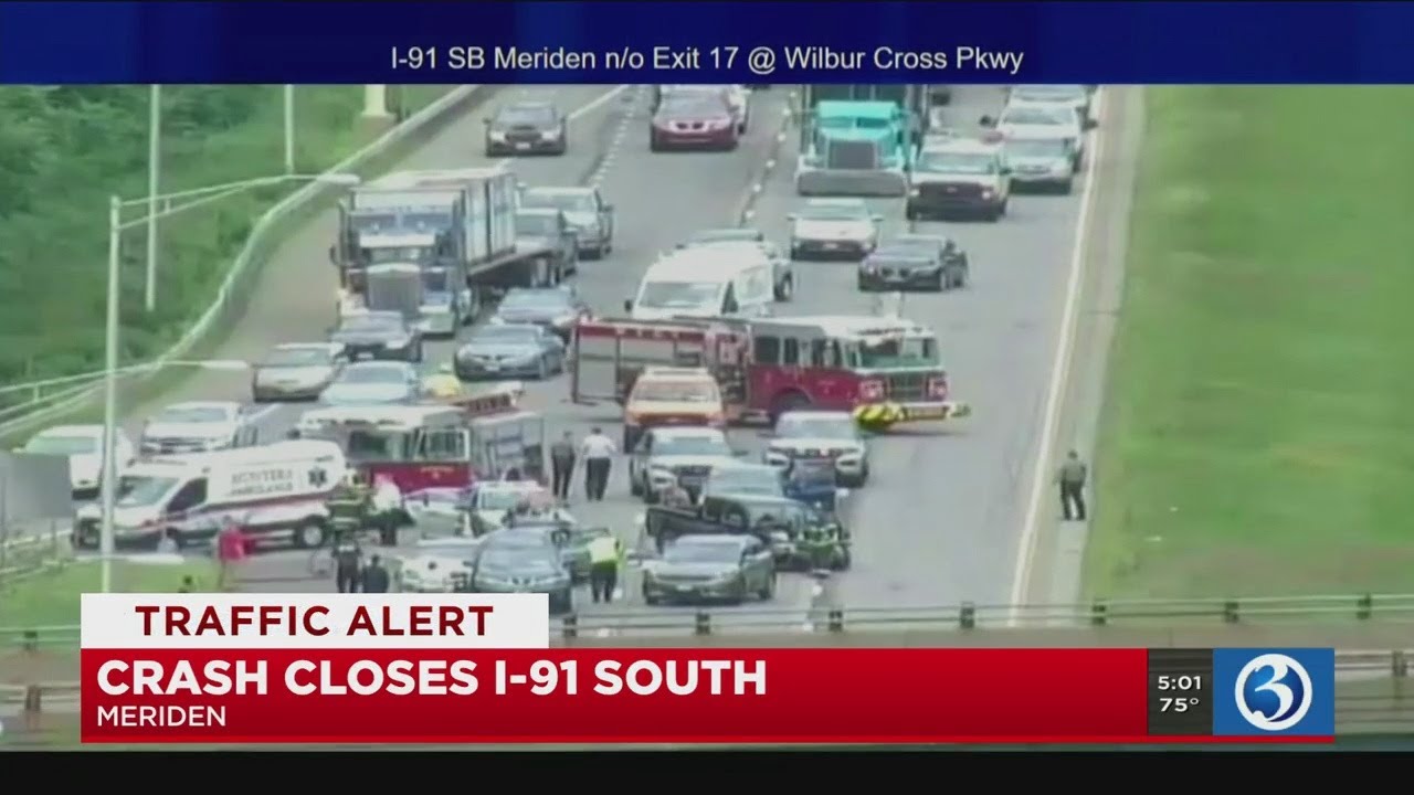 Video: Meriden crash causes I-91 south to close Friday afternoon