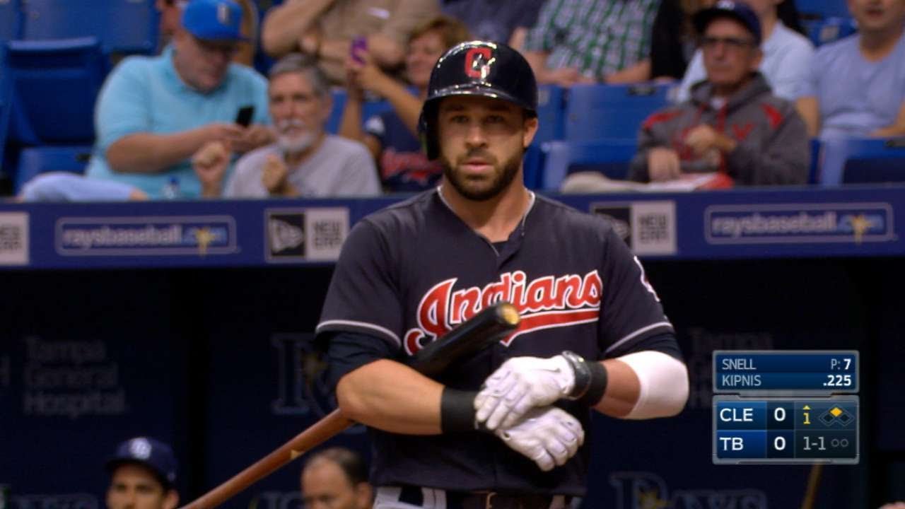 CLE@TB: Kipnis exits game with tight right hamstring