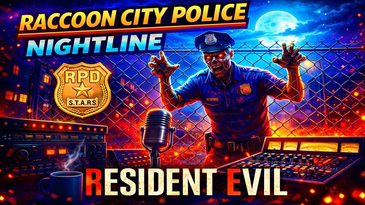 Resident Evil 2 Raccoon City Radio | Police Dispatch Nightline | 2 Hr Horror Ambience | Sleep, Focus