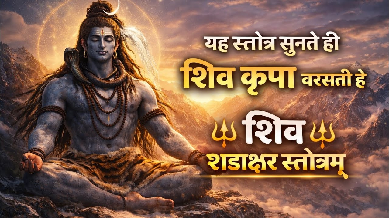 यह स्तोत्र सुनते ही शिव कृपा बरसती है 🔱 शिव षडाक्षर स्तोत्रम्