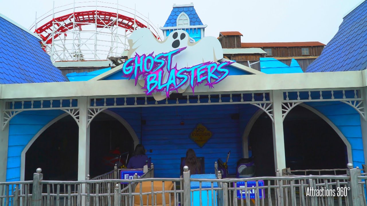 [4K] Ghost Blasters An Interactive, Black Light Dark Ride at Santa Cruz Beach Boardwalk