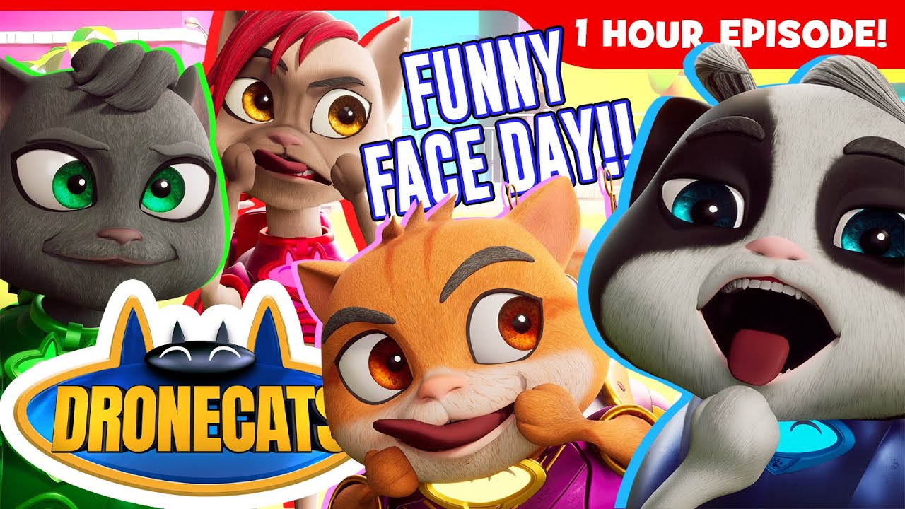 🕰️ DRONECATS: 1 HOUR LONG! 😸 | Superhero Cartoon | 12