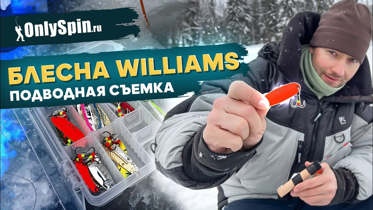 РЕАКЦИЯ РЫБА на блесну WILLIAMS. ПОДВОДНАЯ СЪЕМКА. Рыбалка с #OnlySpin