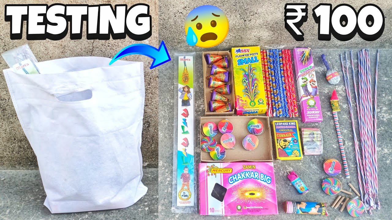 100 ₹ Diwali Crackers Testing 🔥 &bull; Different types of Diwali patakhe testing &bull; New Diwali Fireworks
