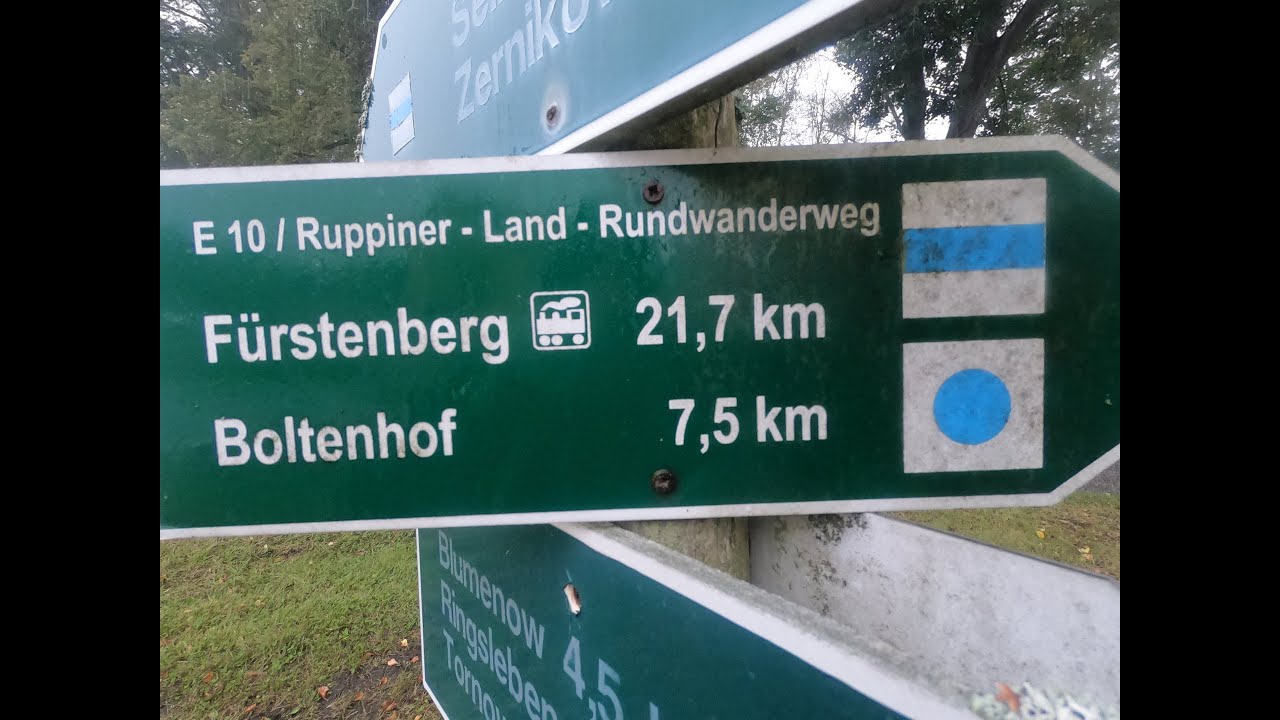 (B) Europa Fernwanderweg E10 Ost von Dannenwalde nach Fürstenberg