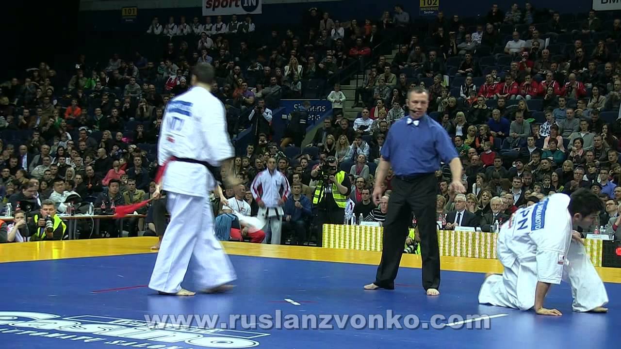 The 5th Karate World Cup semifinal man heavyweight Kubilius-Shimamoto