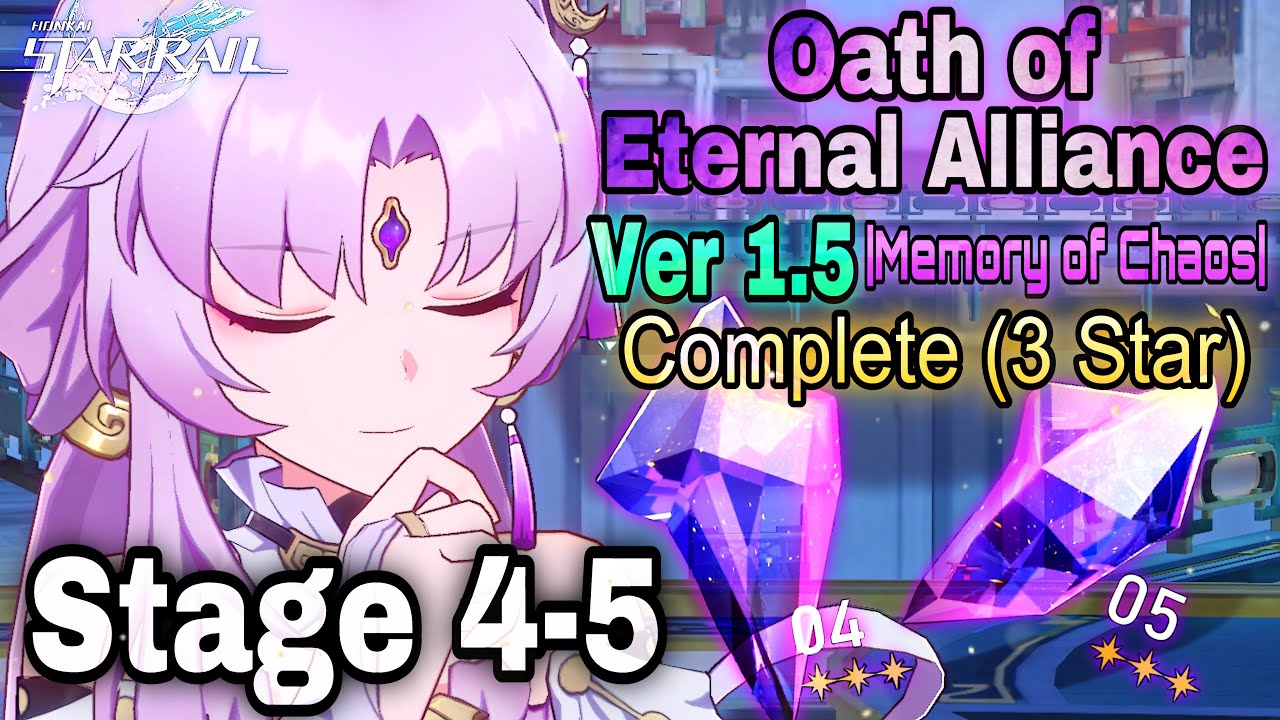 Memory of Chaos Stage 4-5 Complete F2P (3 Star Full Run) | Honkai: Star Rail [1.5]