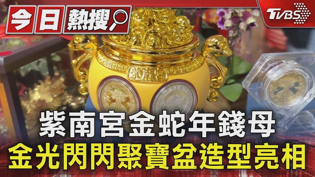 紫南宮金蛇年錢母 金光閃閃聚寶盆造型亮相｜TVBS新聞 @TVBSNEWS01