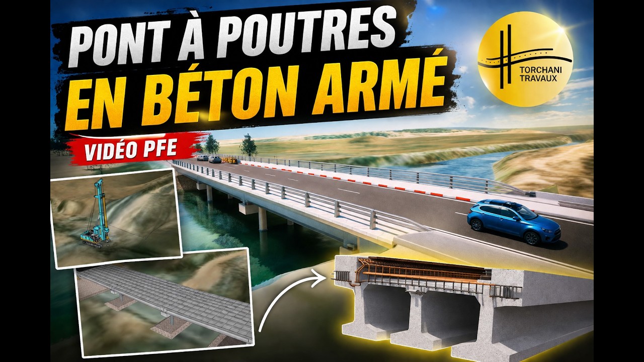 Pont à poutres en béton armé | Vidéo PFE