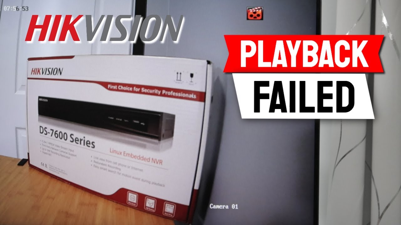 Ошибка воспроизведения Hikvision. Нет соответствующего записанного файла.