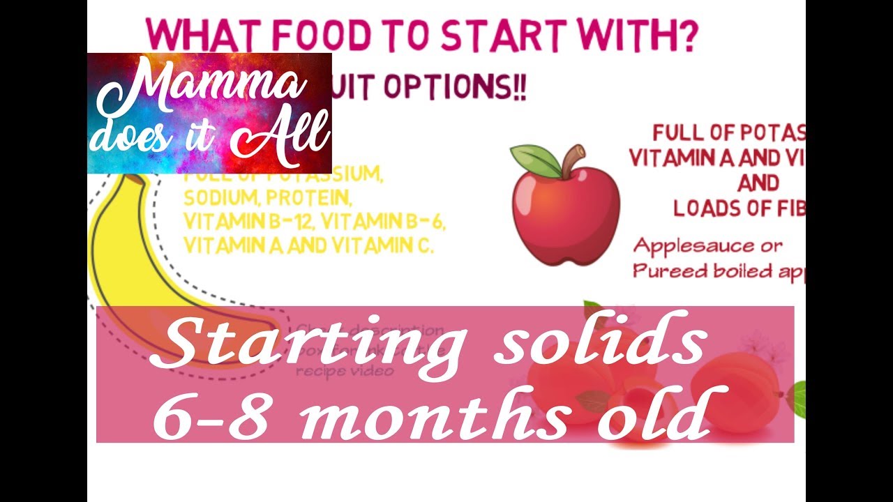 All you need to know about starting solids for baby - part 1
Baby Food for 6-8 months old