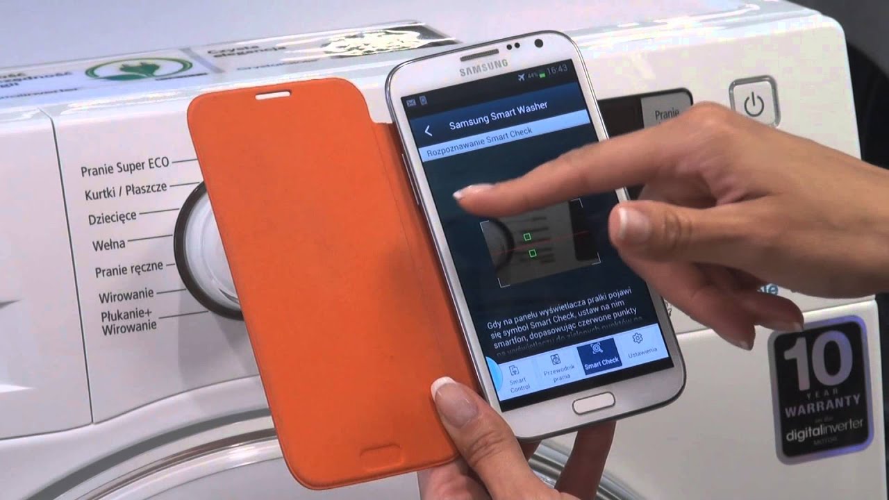 Pralki Samsung | Porady | Działanie aplikacji Smart Check