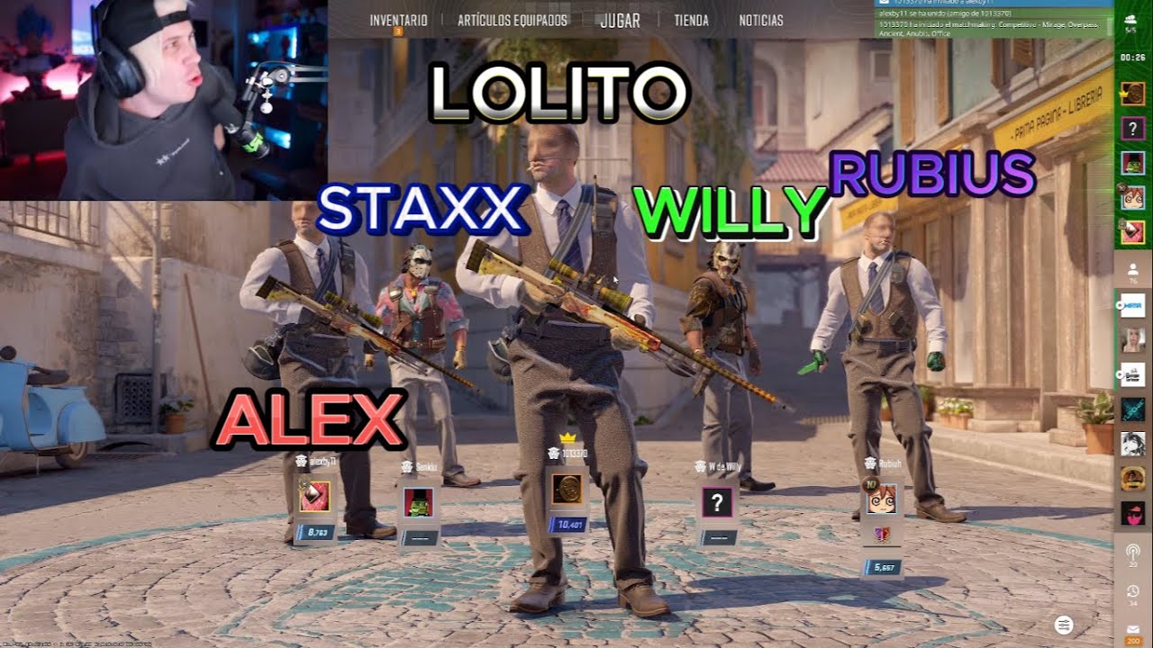 RUBIUS, WILLY, STAXX, ALEX y LOLITO juegan Counter-Strike 2 🥸🔫