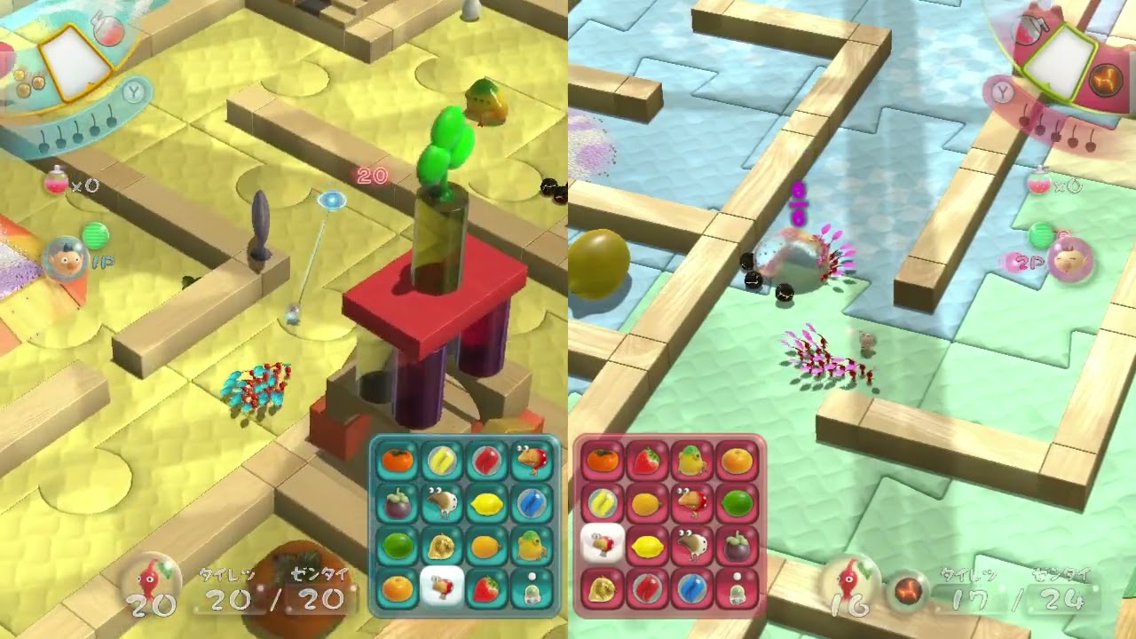 【ピクミン3】ビンゴバトル 積み木の迷路で鮮やかに4つそろった試合
