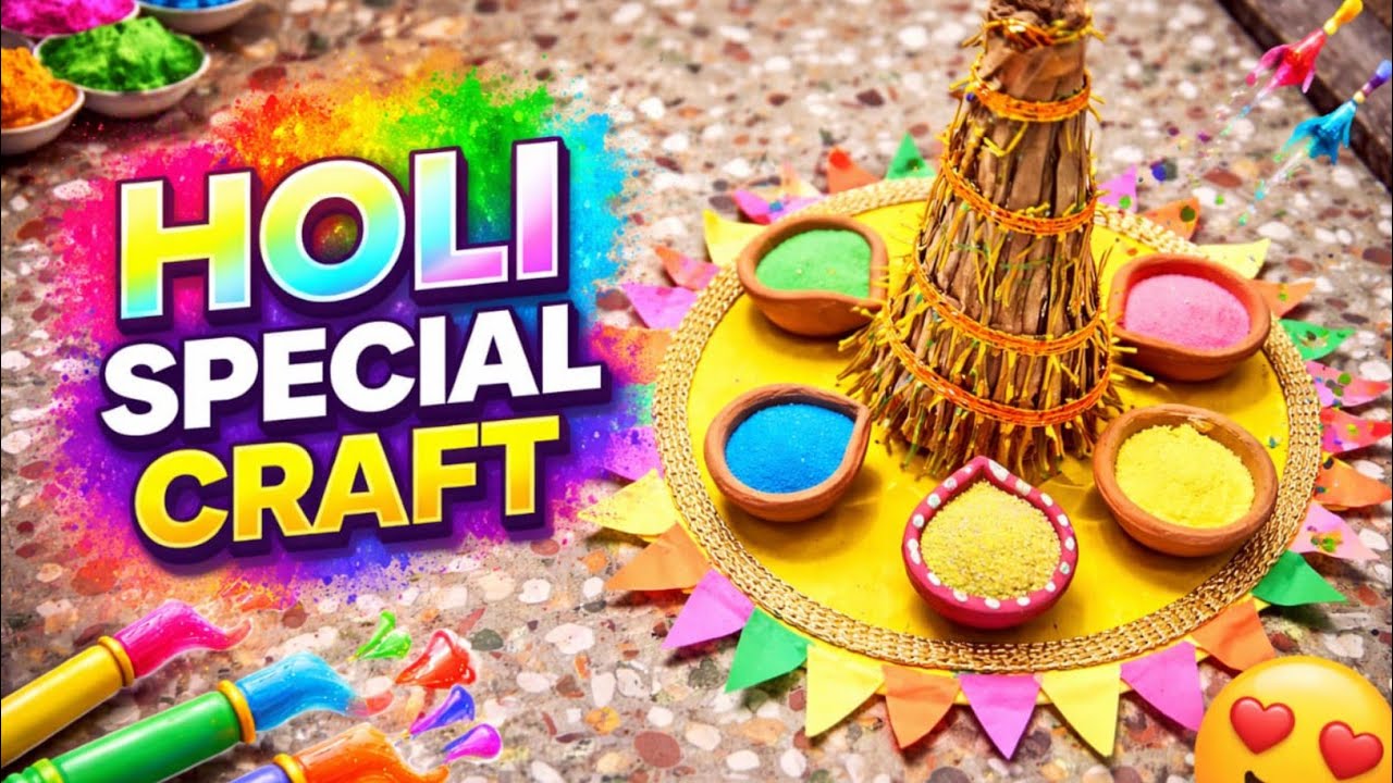 DIY Holika Dahan Decoration 🔥 | Holi Special Easy Craft Idea 2026 | Easy Craft 