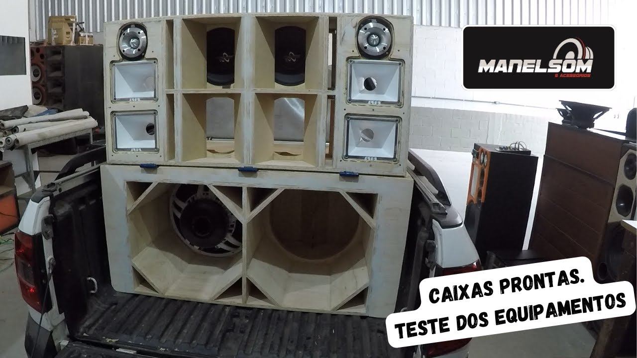 Som Saveiro Cross. Caixas finalizadas pronto para começar a pintura.