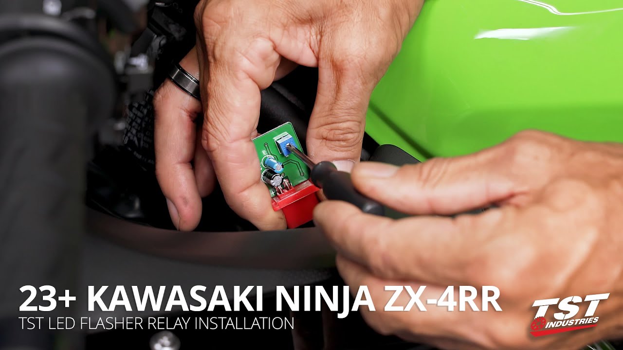 How to install an LED Flasher Relay on a 2023+ Kawasaki ZX-4RR by TST Industries