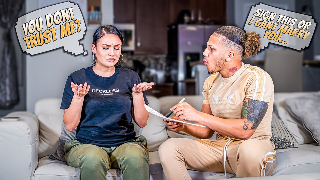 Making My Fiancé Sign A PRENUP Before Marriage *EMOTIONAL*