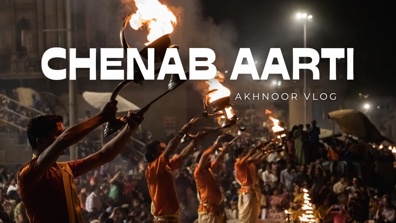 Chandra bhaga Aarti at Akhnoor jia pota ghat. Chenab River Aarti Akhnoor