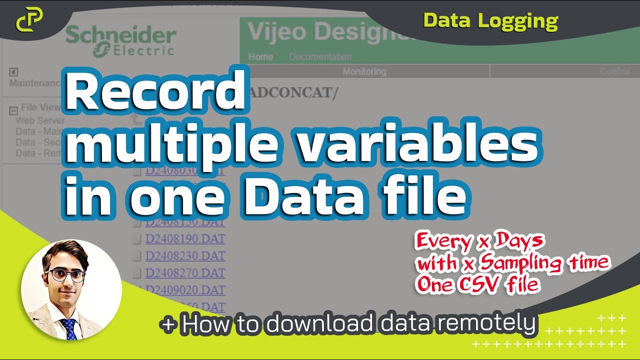 Vijeo Designer Data Logging Multiple Variables in one CSV File