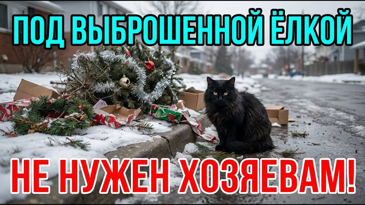 ПОД ЁЛКОЙ выброшен! Чёрный КРАСАВЕЦ — не нужен хозяевам СЛЁЗЫ