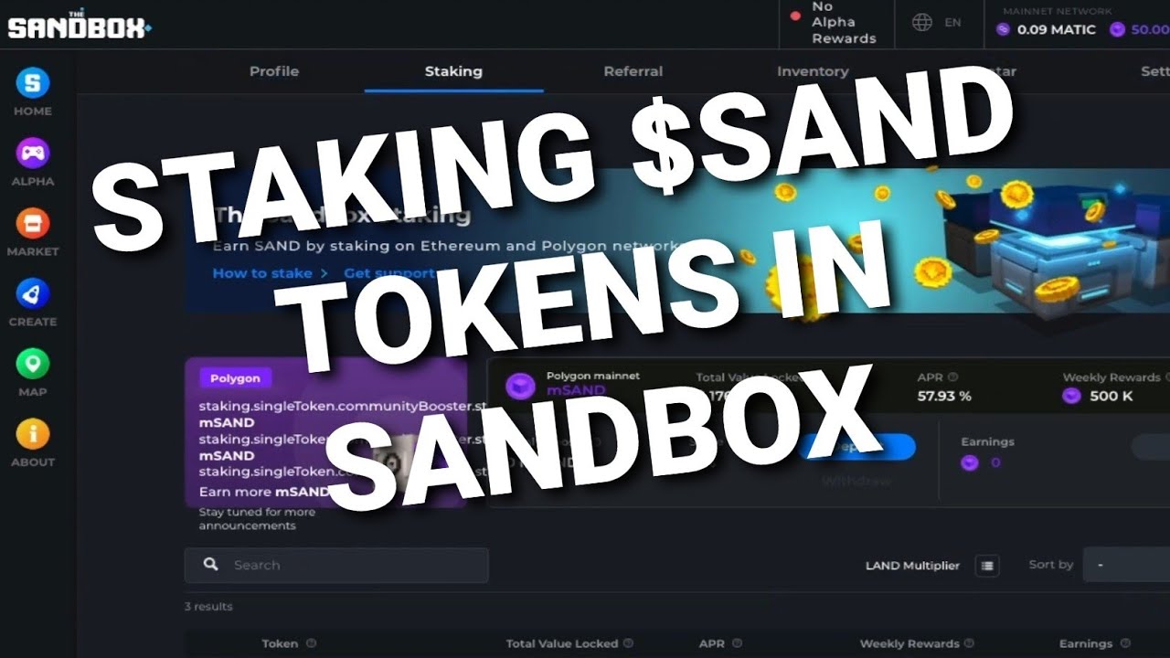 Staking my $SAND tokens in Sandbox [NEW!!!] in the Metaverse