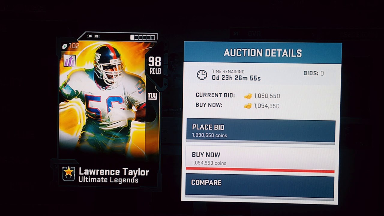 Lawrence Taylor 98 overall madden19