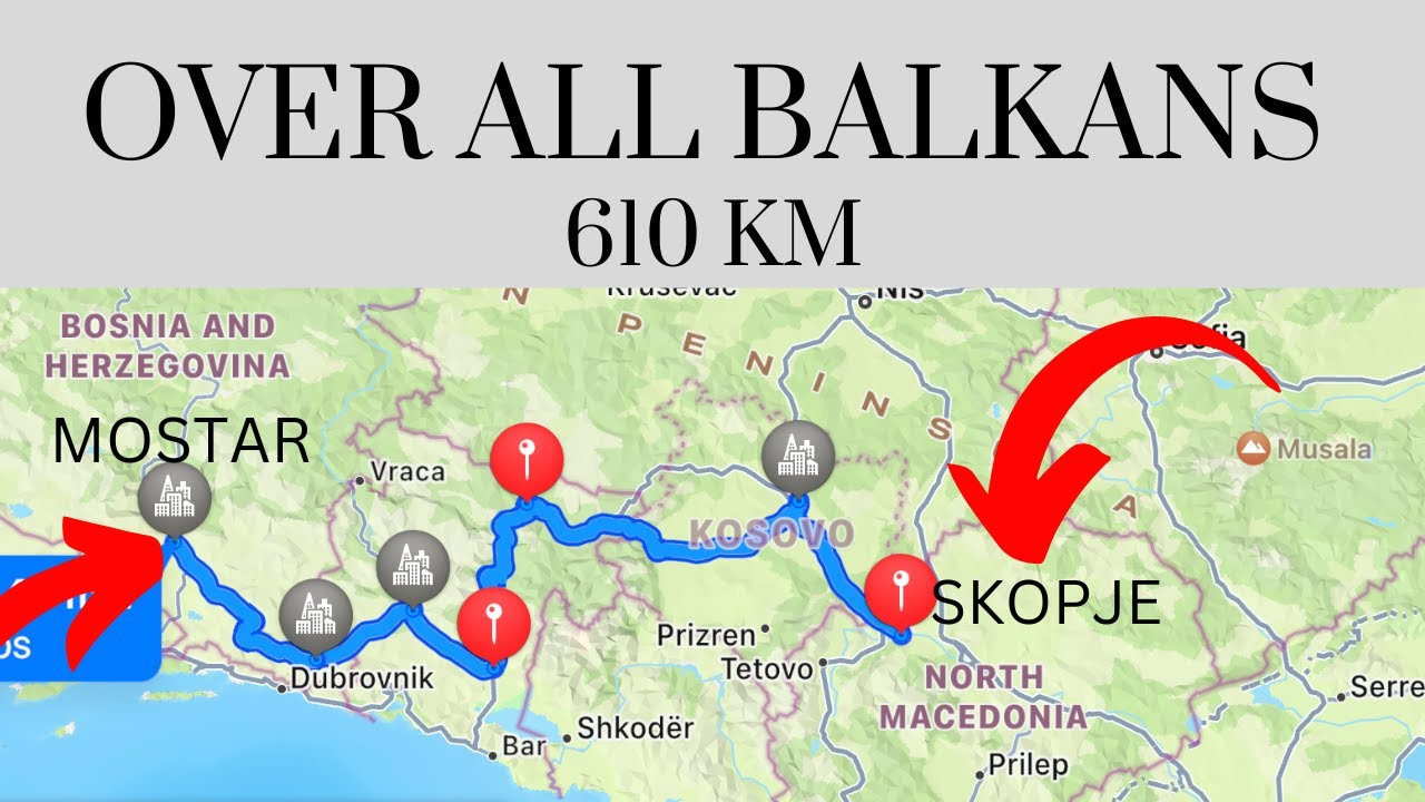 Hitchhiking 610 KM Mostar to Skopje - Day 1 Mostar to Trebinje Bosnia - Solo Travel Balkans