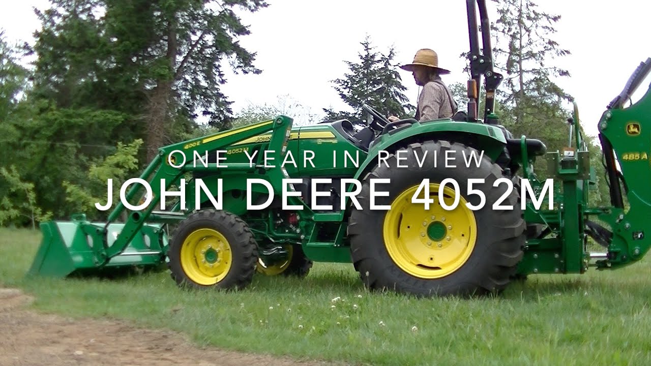 John Deere 4052M & 485a backhoe - Land Clearing Review -