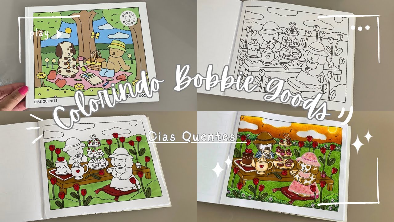 Dias quentes Bobbie goods Chá da tarde Coloring Book / Coloring with me  🌷