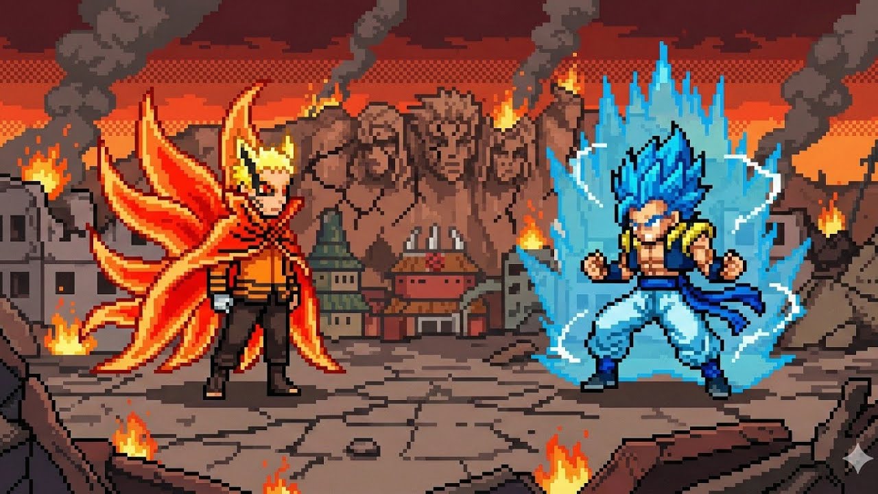 Naruto Baryon V3 OP VS Gogeta SSB OP in Jump Force Mugen