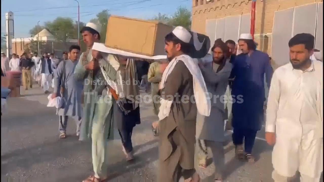 Funeral held for 6 police officers killed in IED blast in northwest Pakistan