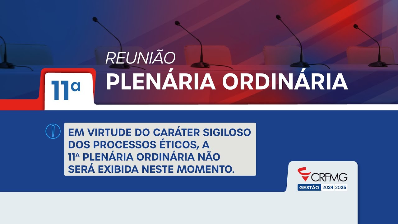11º Reunião Plenária Ordinária 2025 - CRF/MG