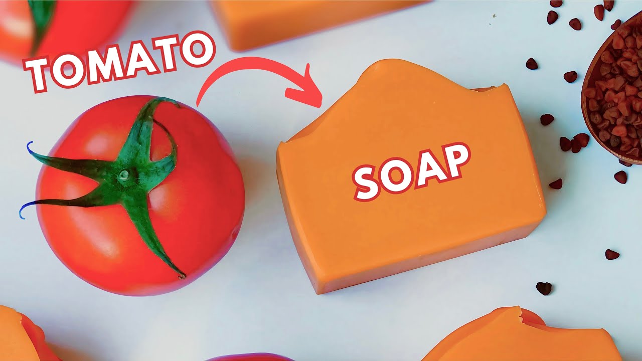 🍅 Tomato Soap Making | Natural Color Recipe with Tomato Infused Oil