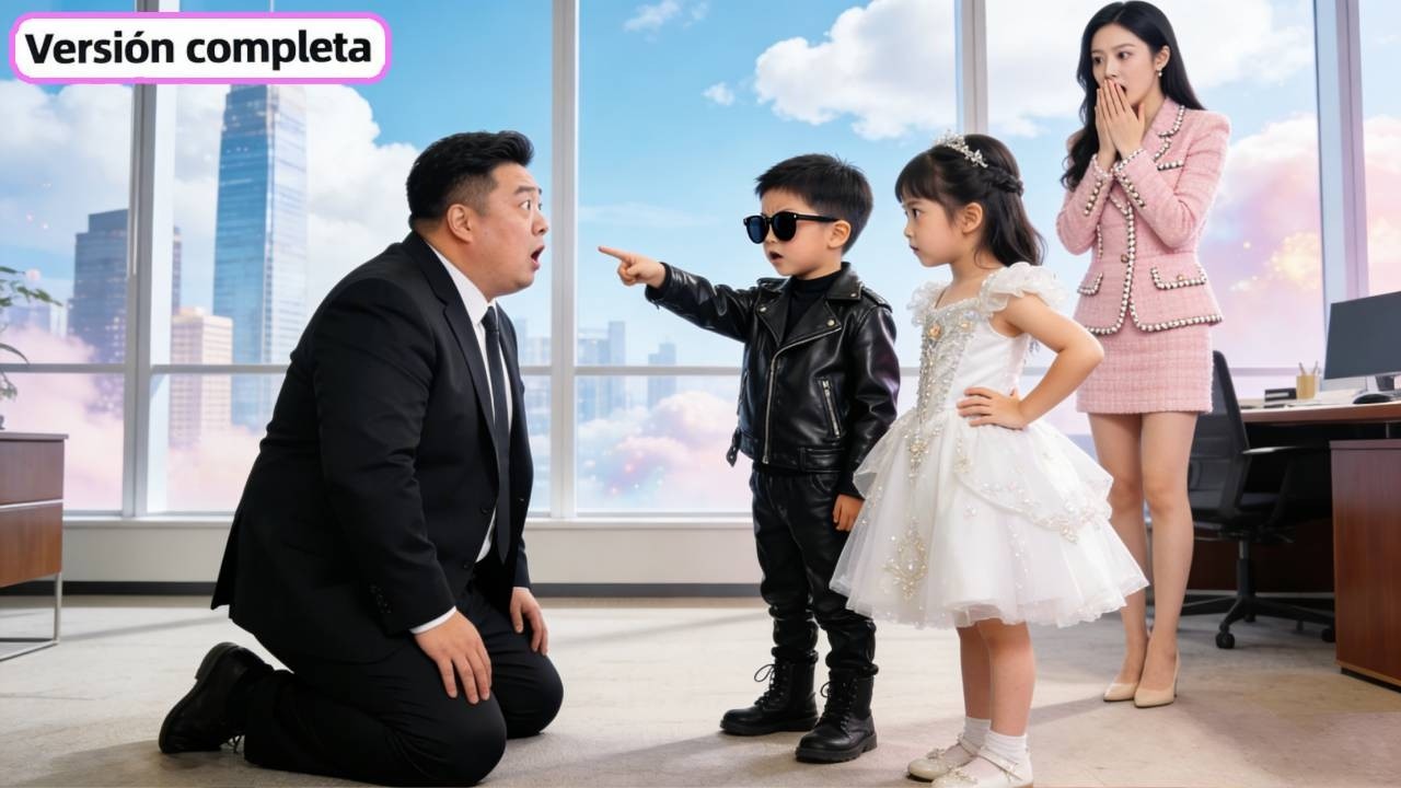 ¡Los dos hijos del CEO irrumpen en la oficina gritando: ¡Malvado, no molestes a mi mami! #drama