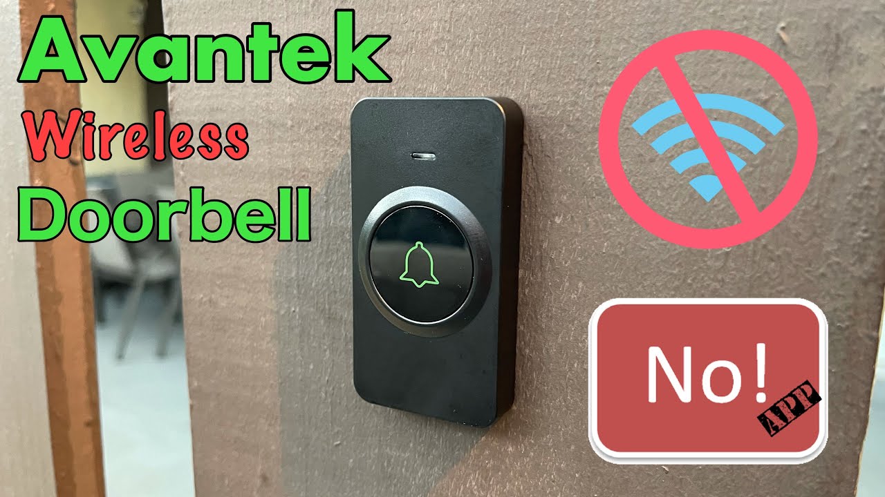 Avantek Wireless Doorbell - No Wires - No App - Installs In Less Than 5 Minutes!