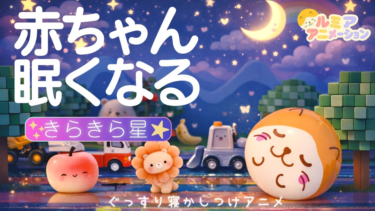 【赤ちゃん  寝る音楽】オルゴール音楽×胎内音×焚火×コロコロアニメ 【きらきら星】寝かしつけ