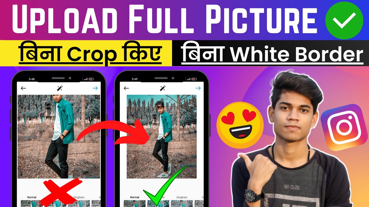 How To Upload Full Picture on Instagram 2024 | Without Cropping | Without White Background