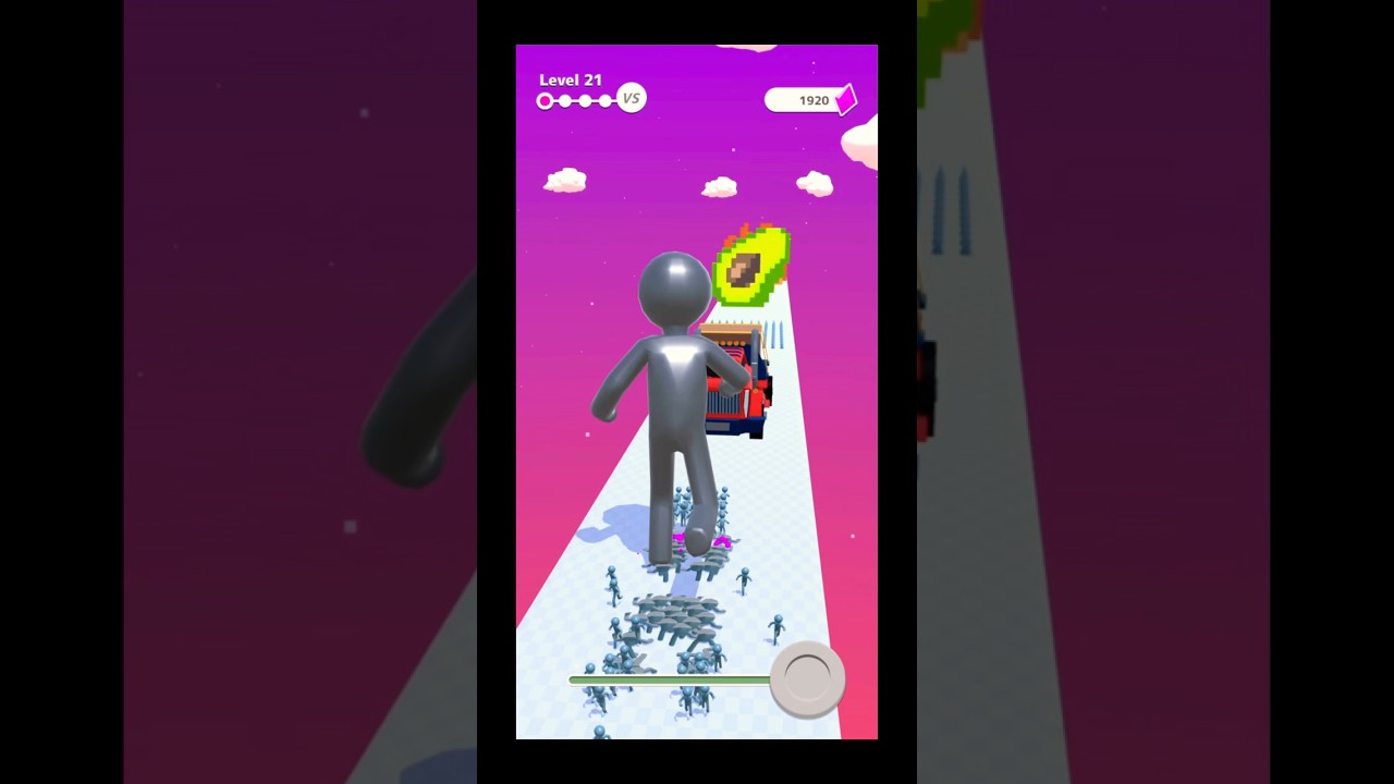 Tall man run level 21 gameplay|#satisfying|#shorts