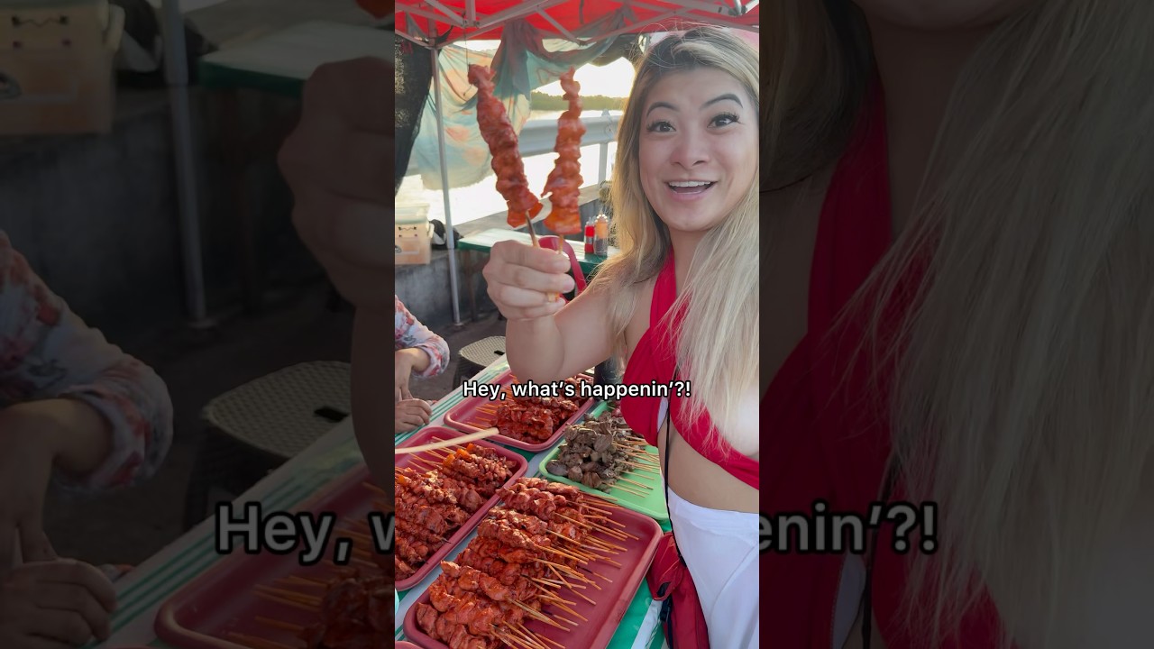 STREET FOOD AFAM BRIDGE SIARGAO, Philippines #filipinofood #bbq