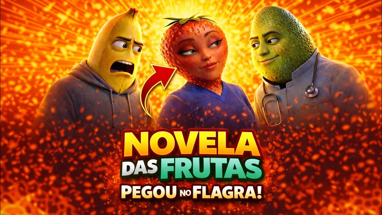 😱 BANANA SEGUIU MORANGO E PEGOU ELA COM ABACATE! NOVELA DAS FRUTAS